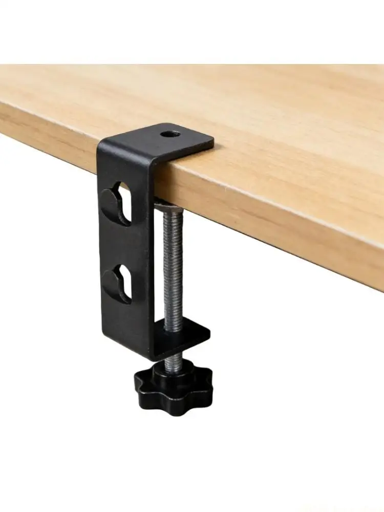 A2BE 2Pcs Desktop Base C Clamps Table Mount Clamps Desk C Clamps Iron Hardware Clamps For Workbench Studio Accessories
