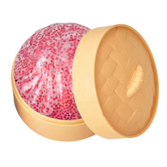Simulatie Dumpling Squishy Rebound Zachte Knijp Stressbal Met Bamboe Stoommandje Anti-Stress Speelgoed Zintuiglijk Speelgoed Voor Creatief Cadeau