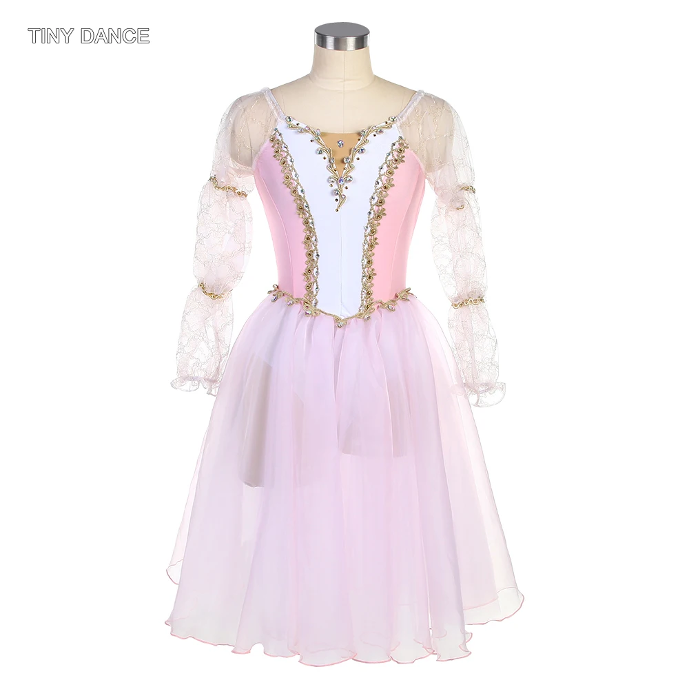 

Long Sleeves Romantic Tutu Skirt for Adult Girls Ballet Dancing Dress Ballerina Costume 2 Colors Available 22554