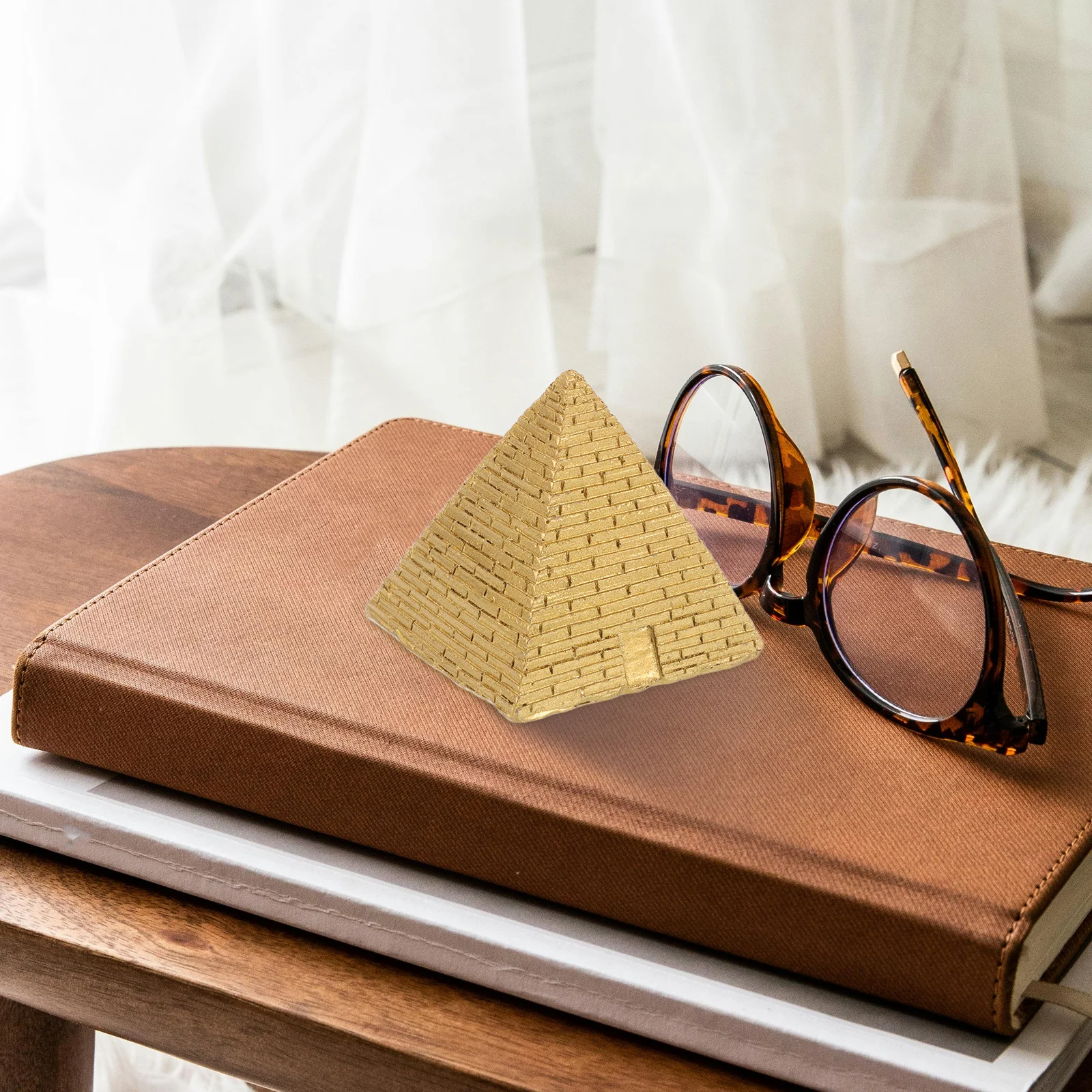 

Mini Resin Egyptian Pyramid Sculpture Decoration Ancient Egypt Style Desk Ornament Office Decor Ancient Egyptian Figurines