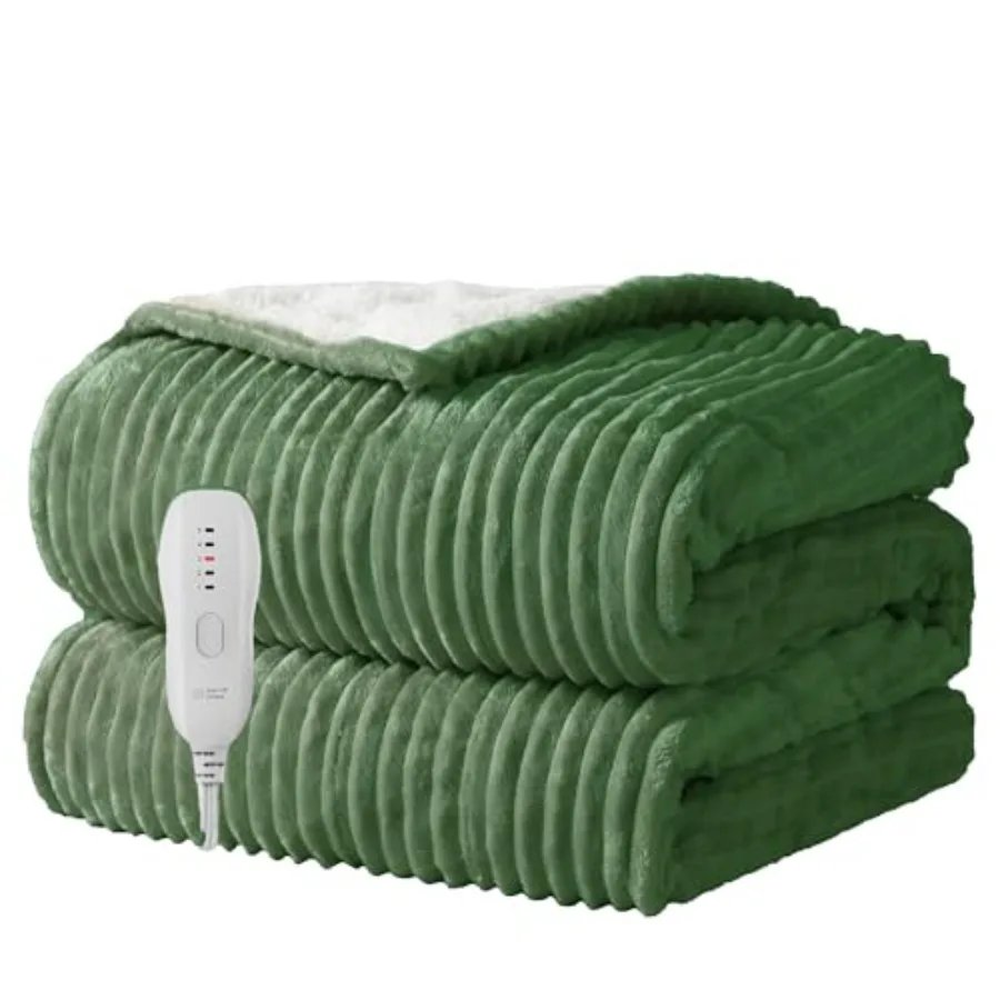 

Электрическое одеяло-плед с подогревом 50x60 дюймов - Нагревательный плед с 5 режимами нагрева - Автоматическое отключение через 3 часа - Сертифицировано ETL - Можно стирать в машине