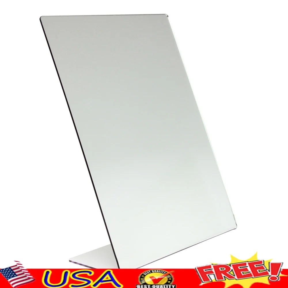 

Durable Scratch-Resistant Acrylic Mirror Self-Portraits Speech Therapy 2mm Thick Single Sided 8.5x11 Inches with 3 Inch Base