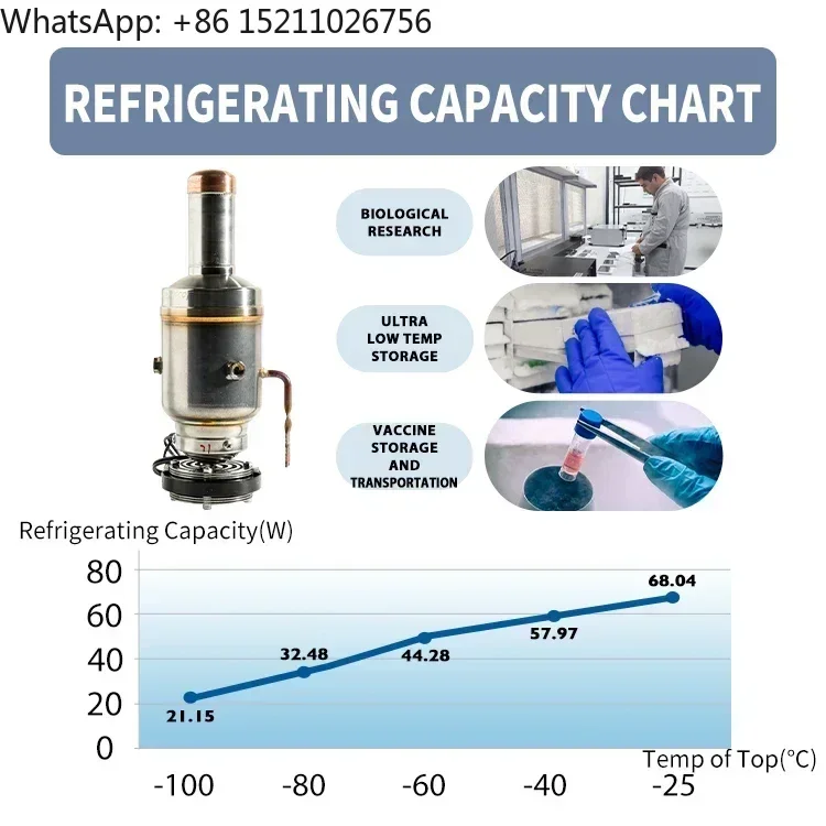 NEW -145C Stirling Ultra Low Temperature Stirling Cooler Free Piston Stirling Cryocooler