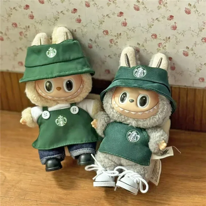 لدمية لابوبو ملابس العمل الوجبات السريعة المقلية كولا مجموعة الزي الملابس موضة أحذية القهوة الملابس الجلوس سلسلة الحفلات الملحقات