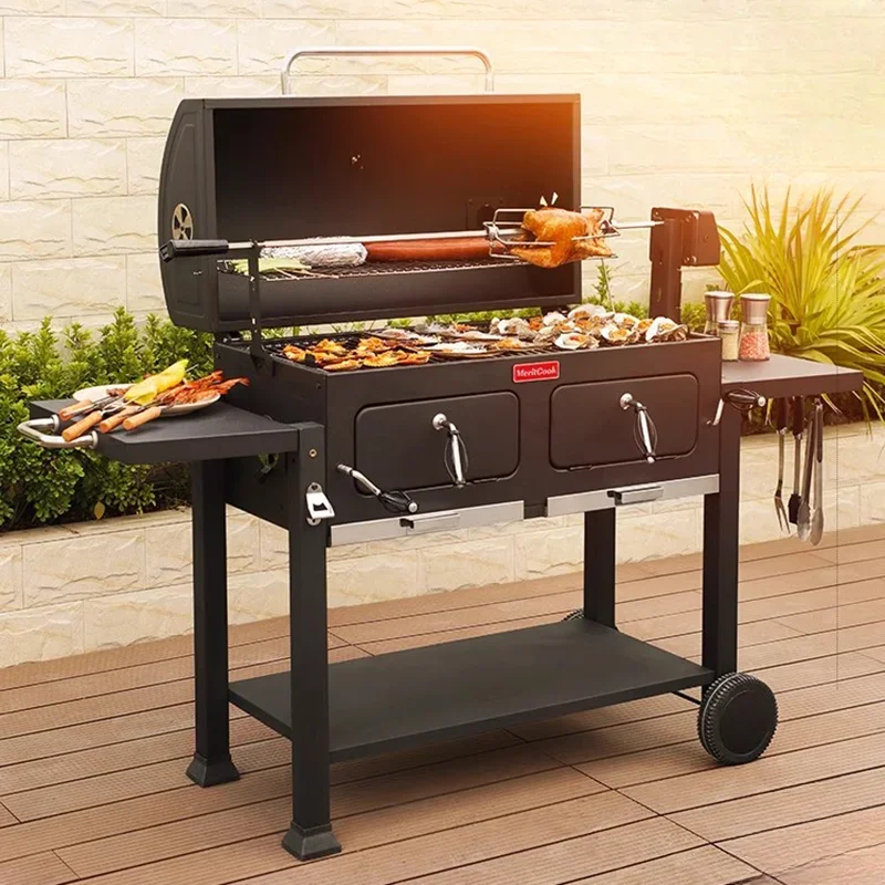 CommercialcharcoalOutdoor Stove BarbecuedomesticFurniture Seasoning RackgridironOutdoor Stove Iron PlateEstufa Exterior