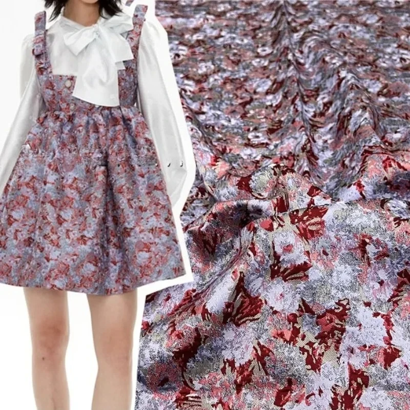 

Жаккардовая парчовая ткань с цветочным принтом для европейского бренда, модная ткань для платья, материал для шитья своими руками на метр