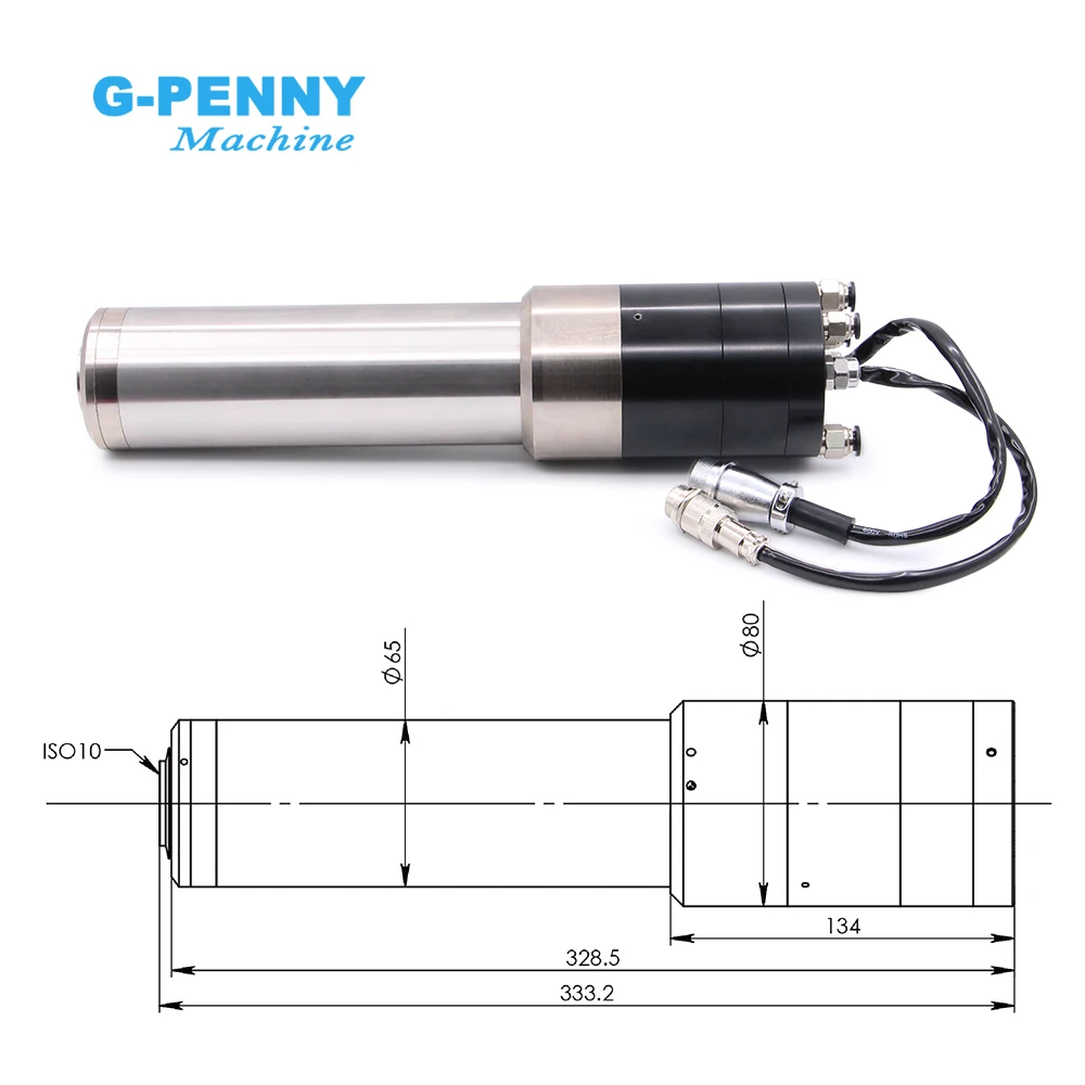 NEW! G-Penny 1.2kw ISO10 Water Cooled ATC Auto Tool Change Spindle Motor30000rpm 1000Hz 4Pole with BD612 1.5KW Inverter kit