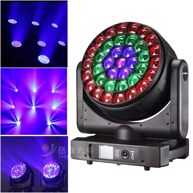 37x40w High Brightness LED Wash Zoom Moving Head light RGBW 4in1 for Dj Bar Disco Club