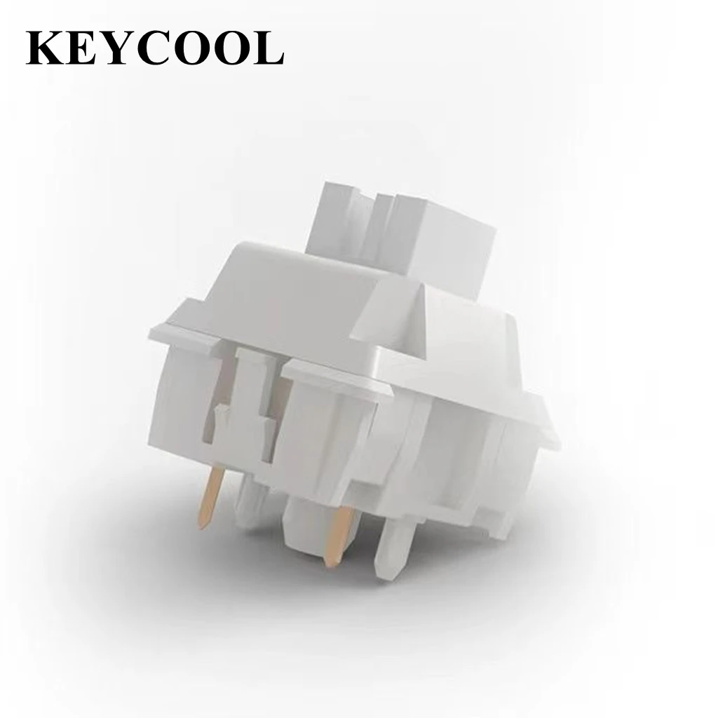 KEYCOOL Walk Snow Switch White HiFi 5 Pins 38g Linear Factory lubrication Switches Mechanical Keyboard POM MX Switch 21mm Spring