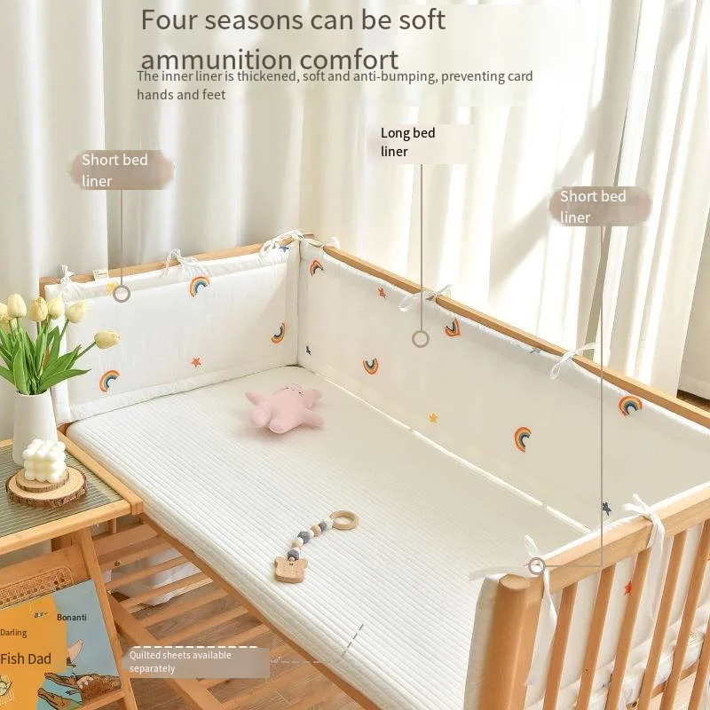 Newborn Crib Bed Circumference Baby Anti-collision Buffer Soft Bag Splicing Bed Extended Anti-drop Bumper Baby room decoration