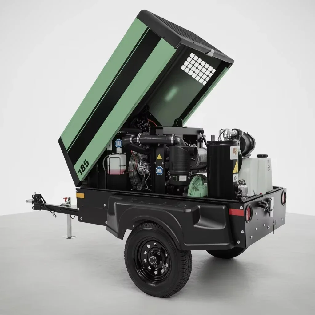 Sullair 185 Cfm Portable diesel Engine Driven Rotary air Compressor for Construction and Mining Compresor Sullair