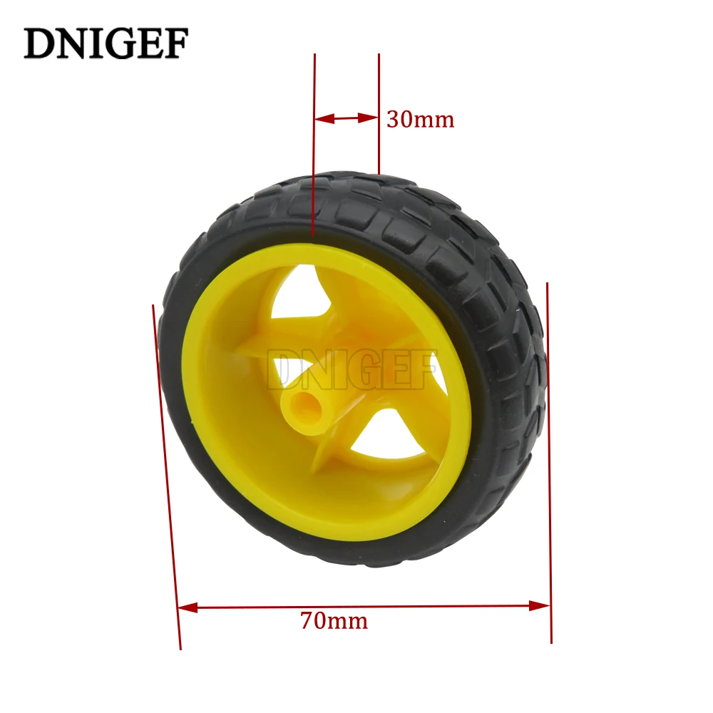 DNIGEF New TT Motor Wheels Smart Car Chassis Robot Remote Control ruote per auto per Arduino Kit fai da te