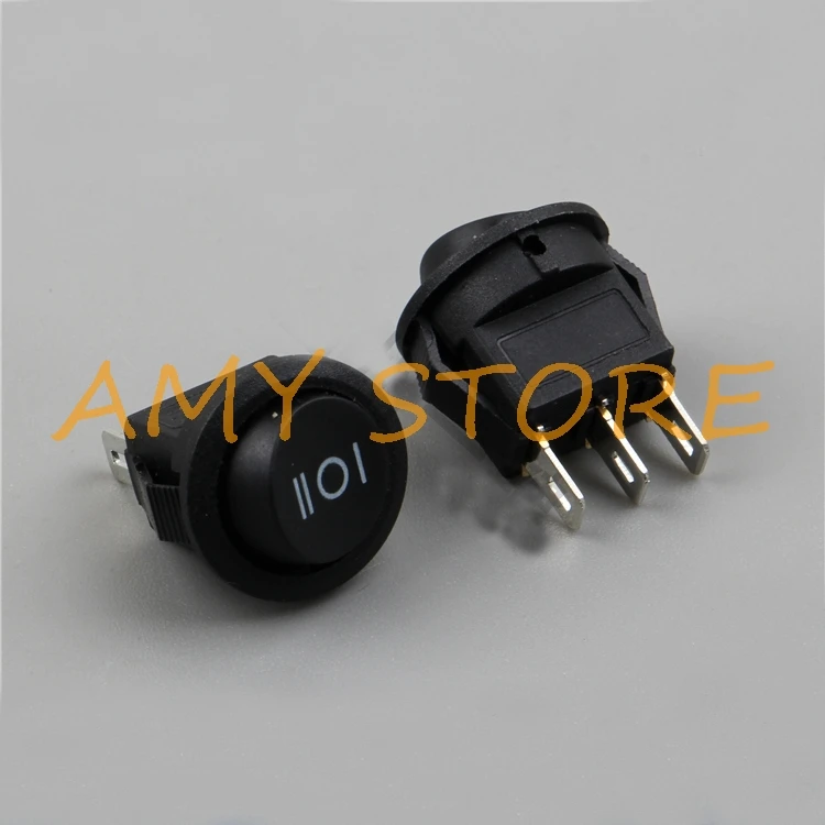 5pcs Household Coffee Maker Pot 2 Position 2Pin 3Pin Boat Rocker Switch Mount 15mm KCD1-204-3P GRN Red BLK 3A 250V 6A 125V KCD11