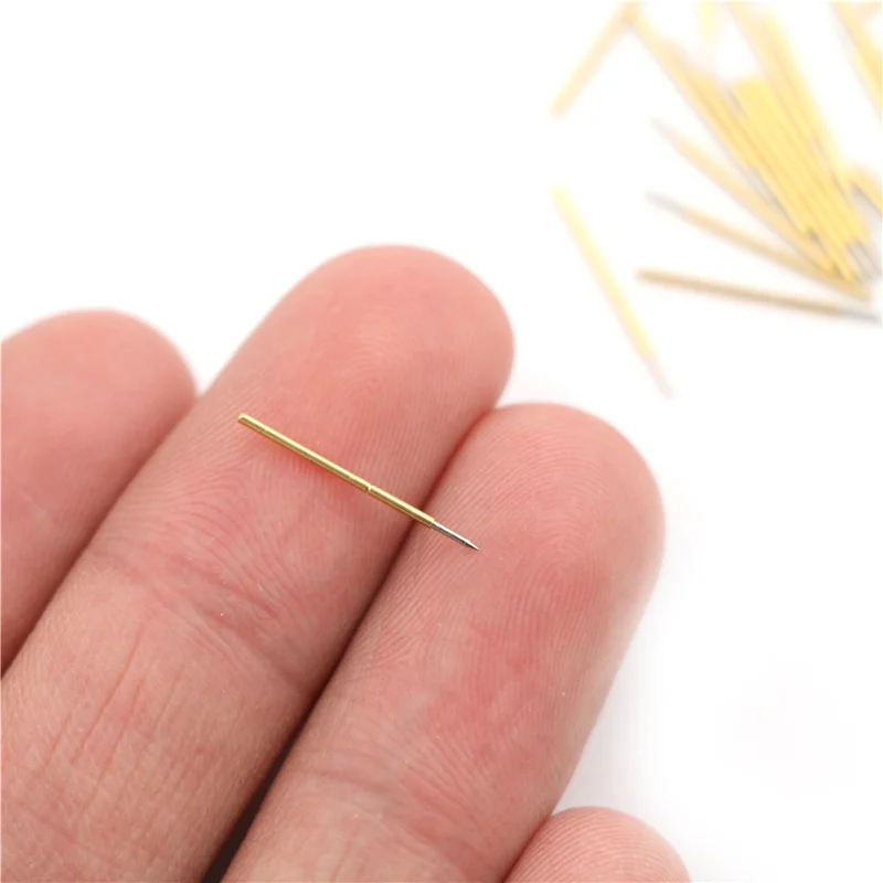 B*Hot Fine  100pcs Length 16mm 75g Spring Pressure Test Probe Pogo Pin P50-B1 Dia 0.68mm