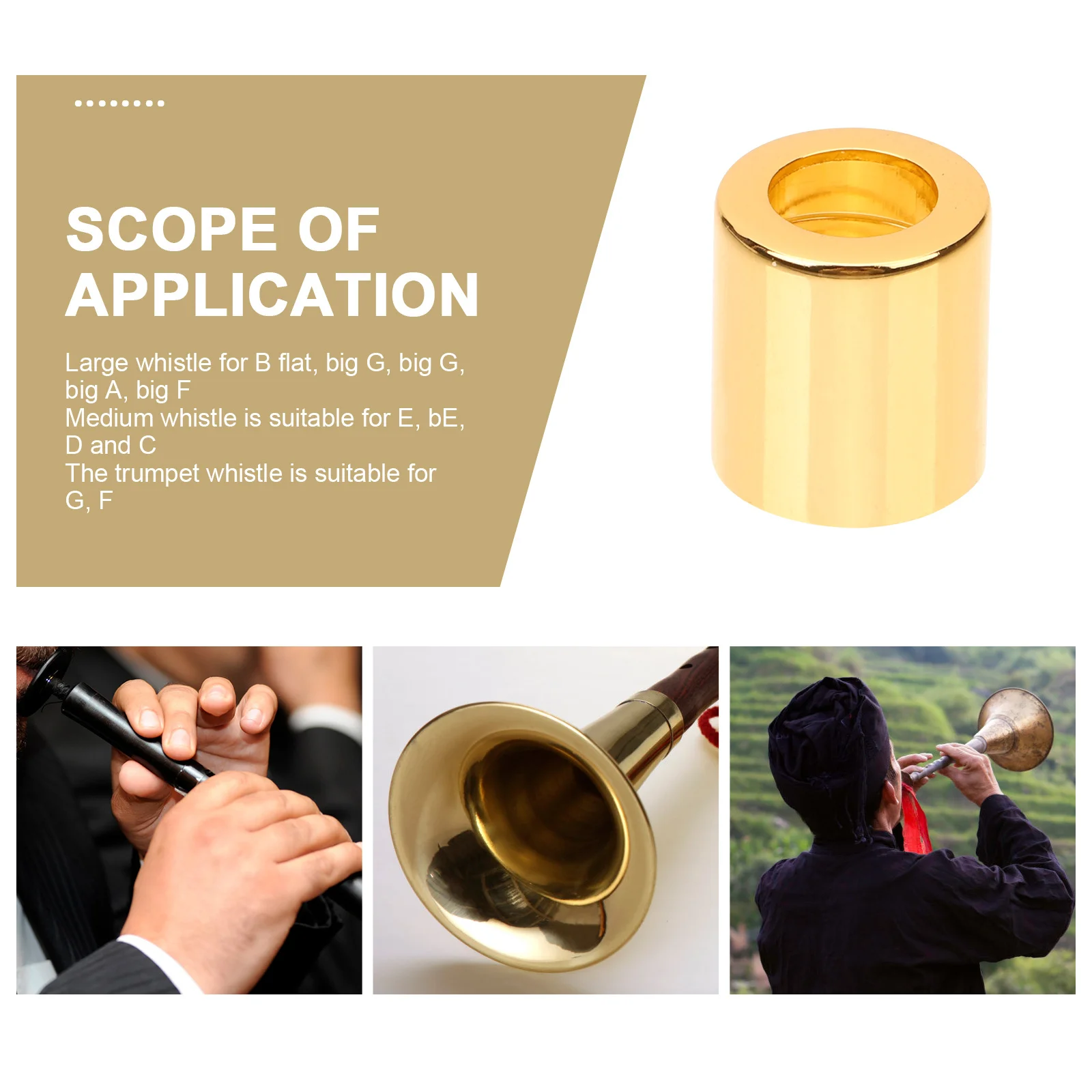 

1pcs Suona Shank Thickened Horn Replacing Parts Metal Part For Replacement Durable Brass Horn Accessory Instrument Repair Supply