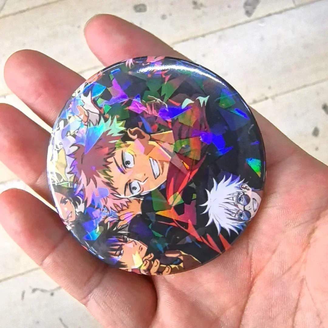 Personaggi dei cartoni animati Stile carino Anime giapponesi Flash Badge Card Portachiavi souvenir Specchio per trucco Magnete per frigorifero Accessori ACG