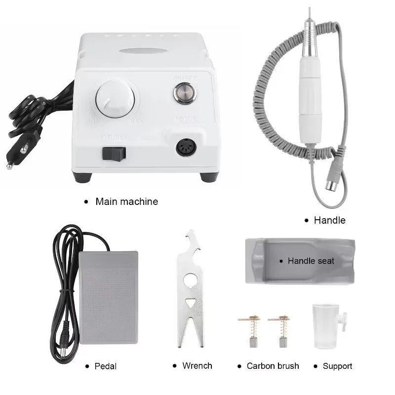 Perceuse à ongles électrique, 35000 tr/min, fraisage, lime à ongles, manucure, polissage, ponceuse à tour professionnelle