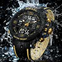 SMAEL Brand 8140 Waterproof Dropshipping Watch Alarm Clock night light Young Fashion business Quartz Sport Wristwatches