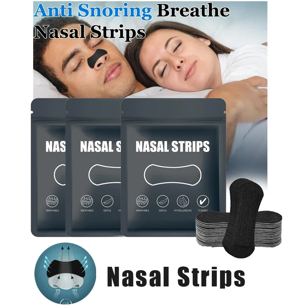 

Anti Snoring Nose Strips for Breathing Correction Physical Expansion Breathable Nasal Patch Better Sleep Anti-Snoring Nasal Stri