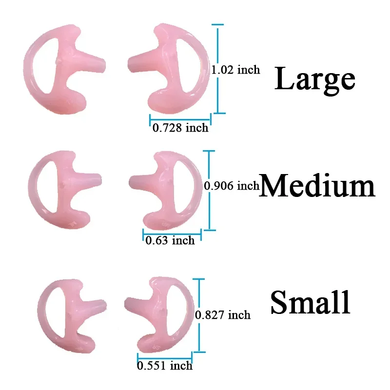 3-زوج الأذن قالب ياربود استبدال لينة سيليكون قالب الأذن سدادة الأذن S/M/L حجم ل اسلكية تخاطب راديو الصوتية سماعات الأذن #3