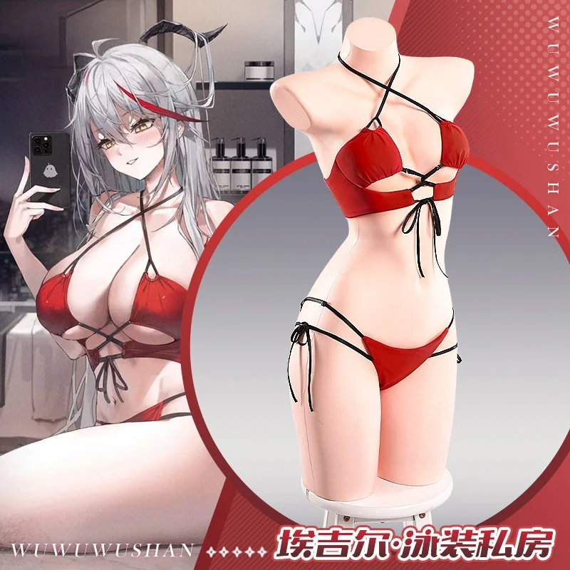 Traje de baño de Anime Azur Lane Agir Cos, conjunto de disfraz de juego de rol de estilo privado Agir para adultos, actuación de Fiesta EN LA Piscina, vestido de Cosplay