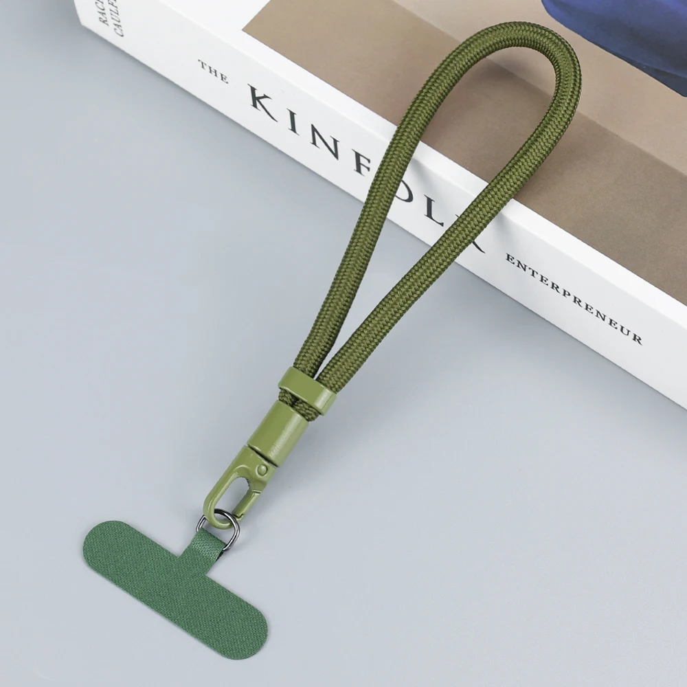 Universele verstelbare mobiele telefoonkoord, korte polsband met zelfsluitend anti-drop ontwerp, duurzame polyester telefoonriem - afbeelding 1