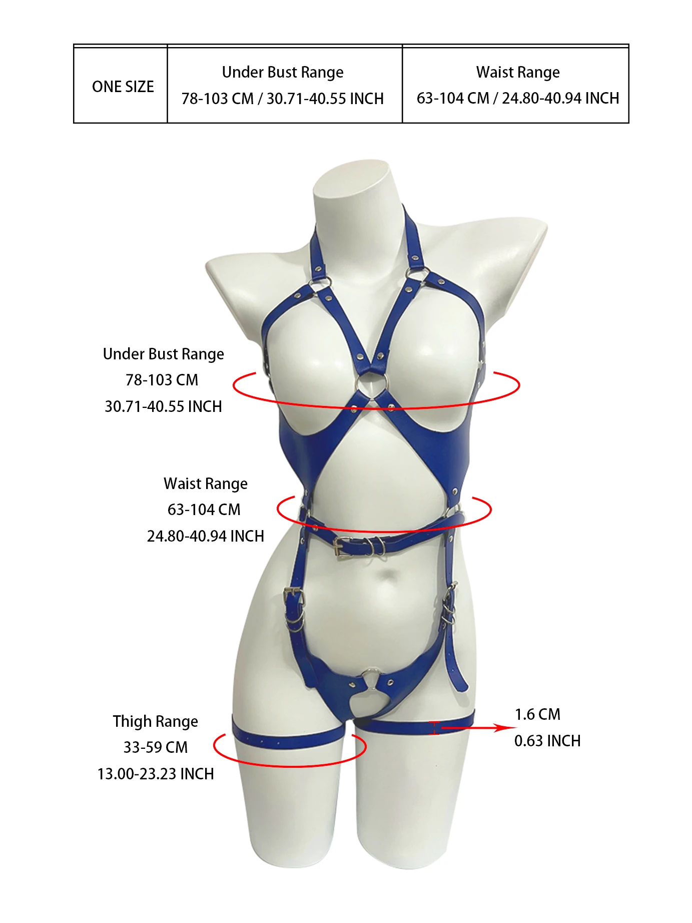 Sexy Leather One-piece Binding Strap with Adjustable Tight Fitting Spicy Girl Decoration and Accessories for Erotic Clothing