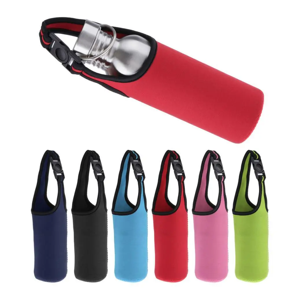 Insulated Bottle Cover Neoprene Water Bottle Holder Sport Carrying Case for