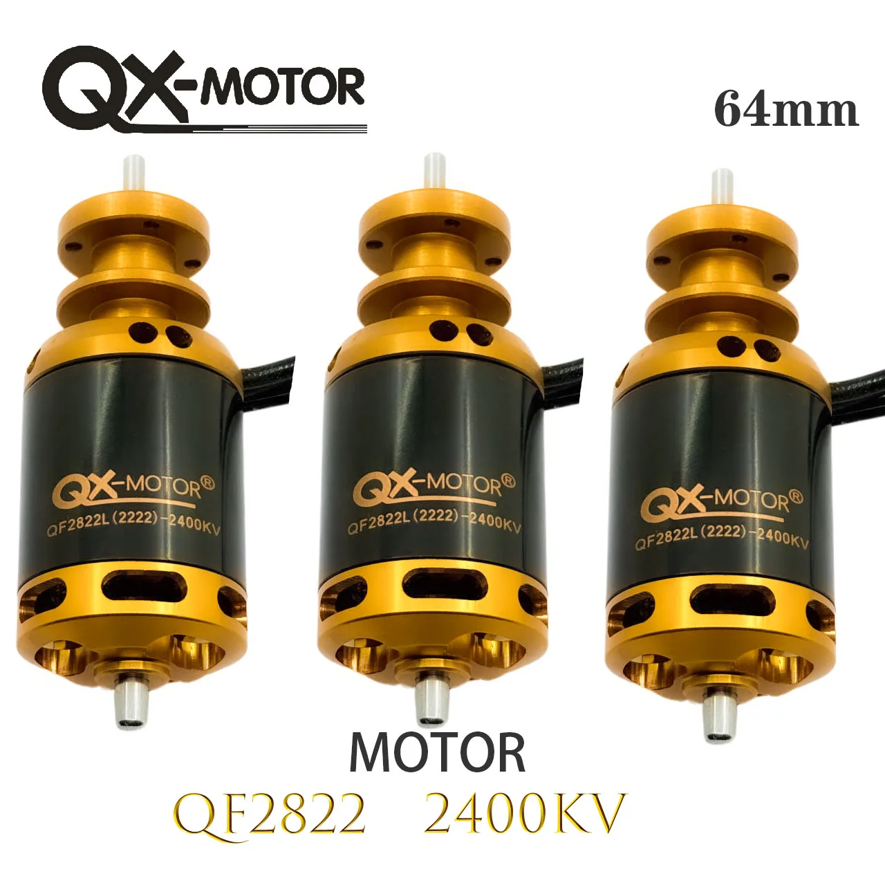 QX-MOTOR 64mm 5 ostrzy QF2822 (2222)- 2400KV bezszczotkowy silnik EDF z 40A 6s ESC dla zdalnie sterowanego samolotu RC części do zabawek