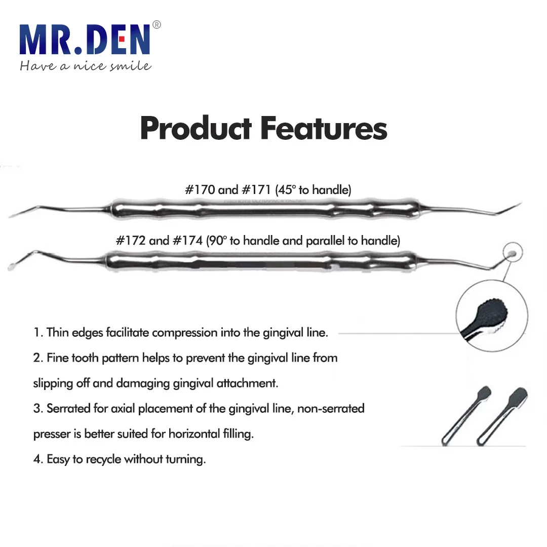 MR DEN Linha Gengival Depressor, Dental Filler Linha De Pesca, Ultrapak