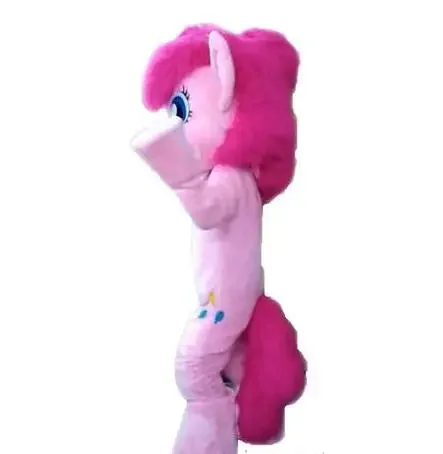 Christmas New Adult Cute Deluxe Little Pink Pony Pinkie Pie Horse Mascot Costume Christmas Fancy Dress Halloween Mascot Costu