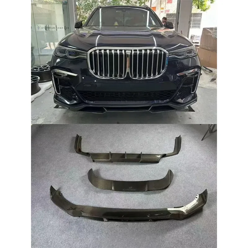 

High Quality Carbon Fiber Bumper Front Lip Rear Lip Side Skirts Tail Wing Spoiler Kit For G07 X7 2019-2022
