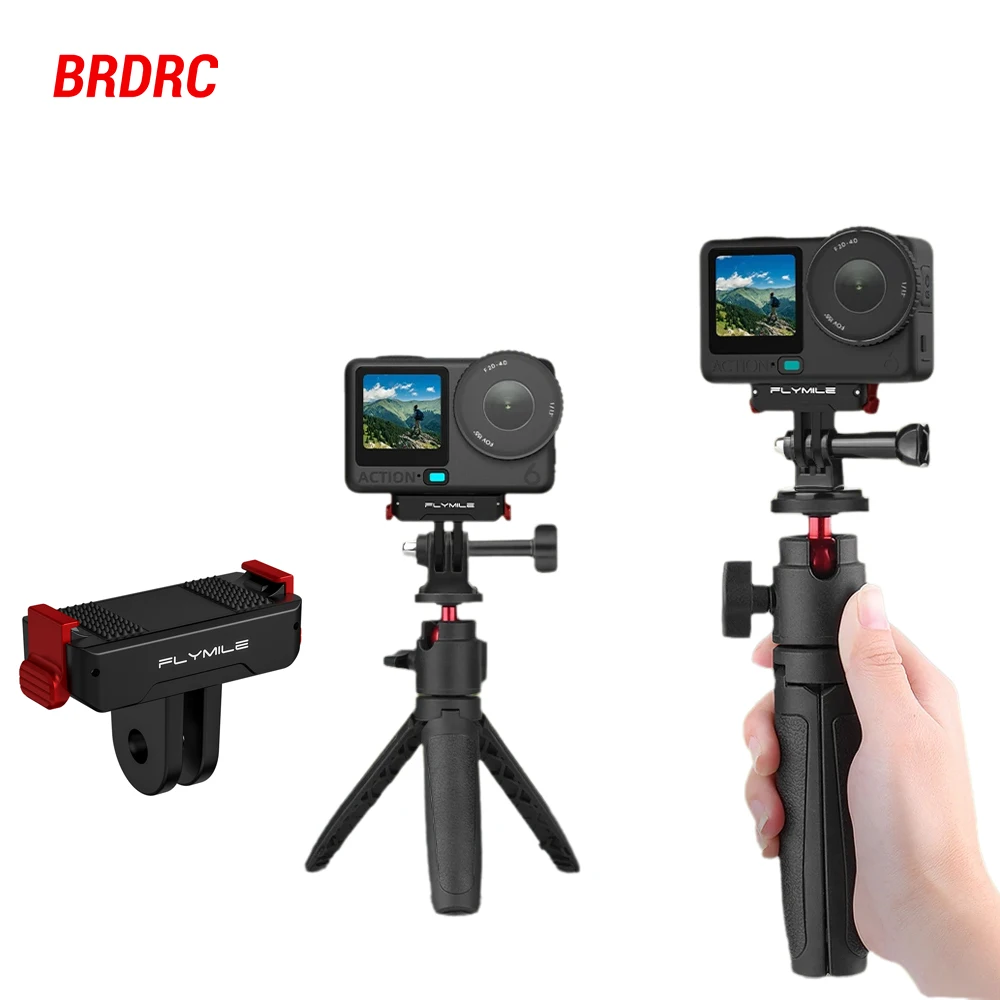 

BRDRC Tripod Selfie Stick Phone Holder for DJI OSMO Action 6 Camera Accessorie Adjustable Tripod Extension Rods