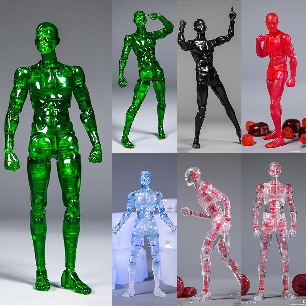 

Damtoys Dps06/Dps07 DPS03 1/12 Male Soldier Body Obsidimen Emerald Man Fun Crystal Clear Diy Cosplay Body 6" Action Figure Toy