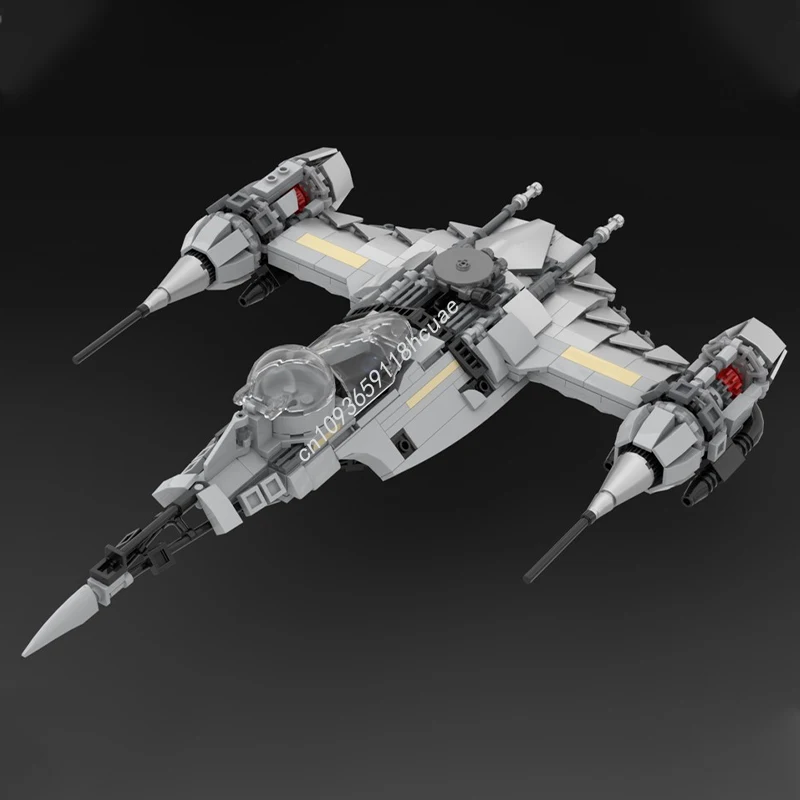 

554 шт. MOC Din Djarin's N-1 Starfighter Star Battle строительные блоки Рождественский подарок для родителей и детей практический сборочный проект