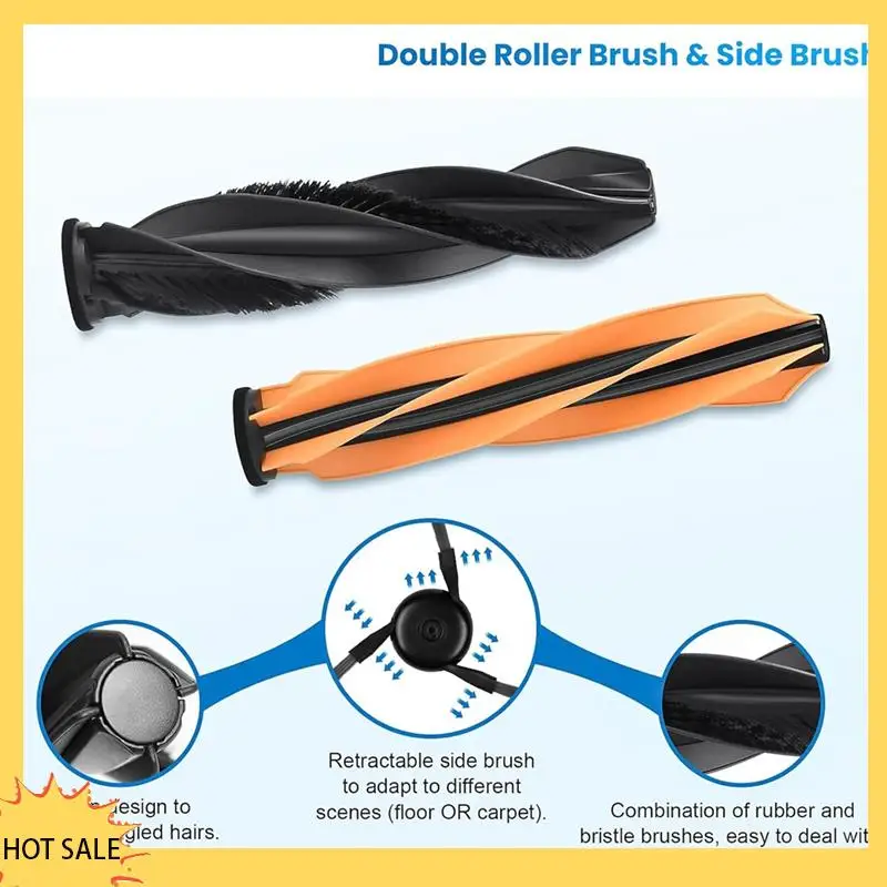 

A66Z Accessories Parts For Dreame X50 Ultra Vacuum Cleaner Parts Main Side Brushes Hepa Filter Mop Cloth Dust Bags