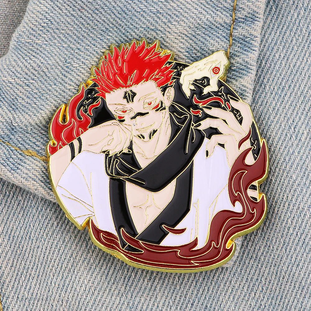 Icons Jujutsu Kaisen Emaille Pins Kiefern Kleidung Rucksack Kragen Abzeichen Anstecknadeln Schmuck Geschenke pf742 Sammlungen japanischen Anime