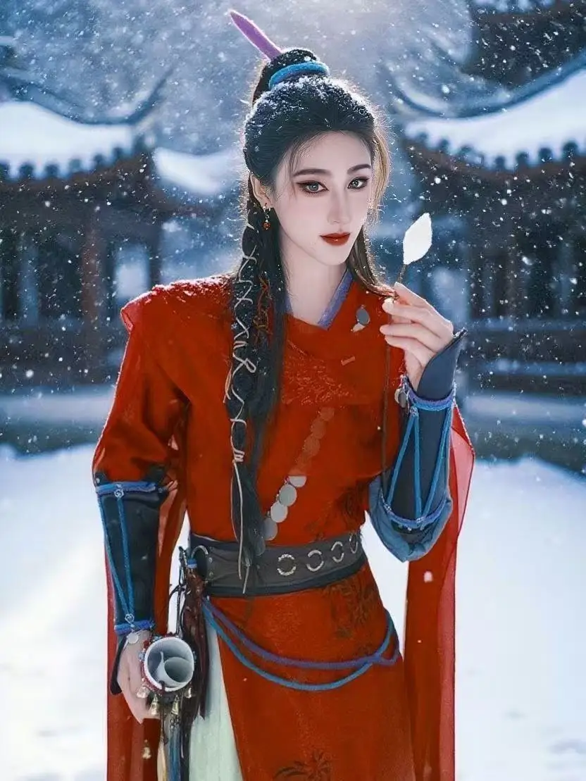 

Cool Game Liuli Cosplay Costume Men Women Ancient Wuxia Martial Hanfu Stylish Halloween Event Night Swordsman COS Suit Dark Red