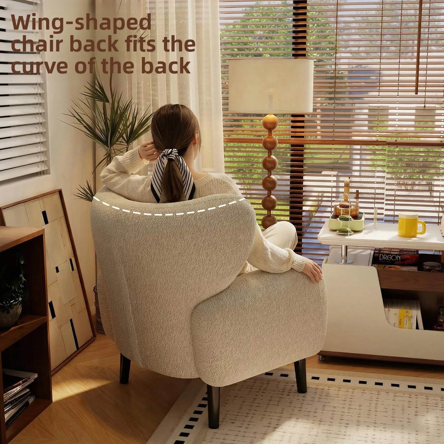 Home leisure computer chair comfortable and sedentary single sofa chair bedroom study manicure seat back chair