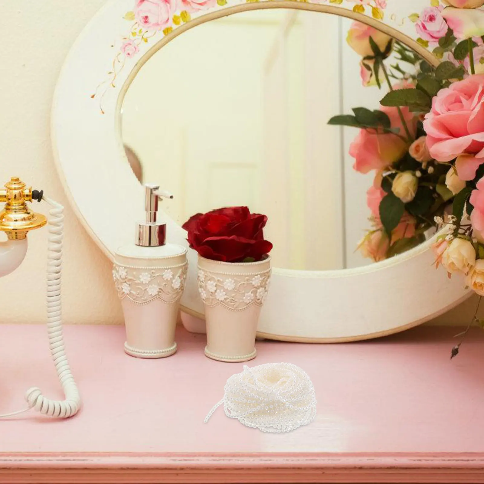 

Гирлянда из маленьких жемчужных бусин, искусственный белый жемчуг 3 мм, рулонная нить для свадебных композиций, декора вечеринок, украшения рождественской елки, ручной работы