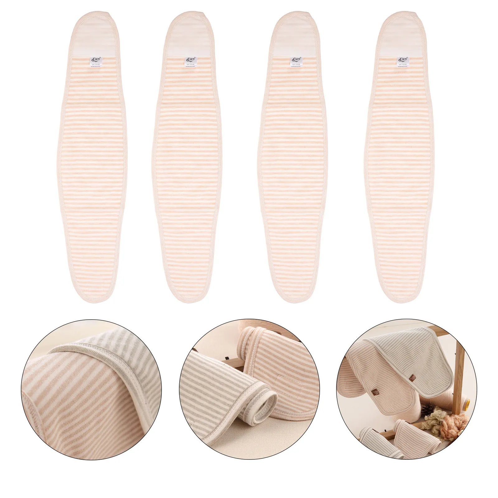 4Pcs Infant Belly Band Newborn Umbilical Navel Hernia Belt Breathable Air Mesh Stomach Support Belly Band Hernia Belt for Baby