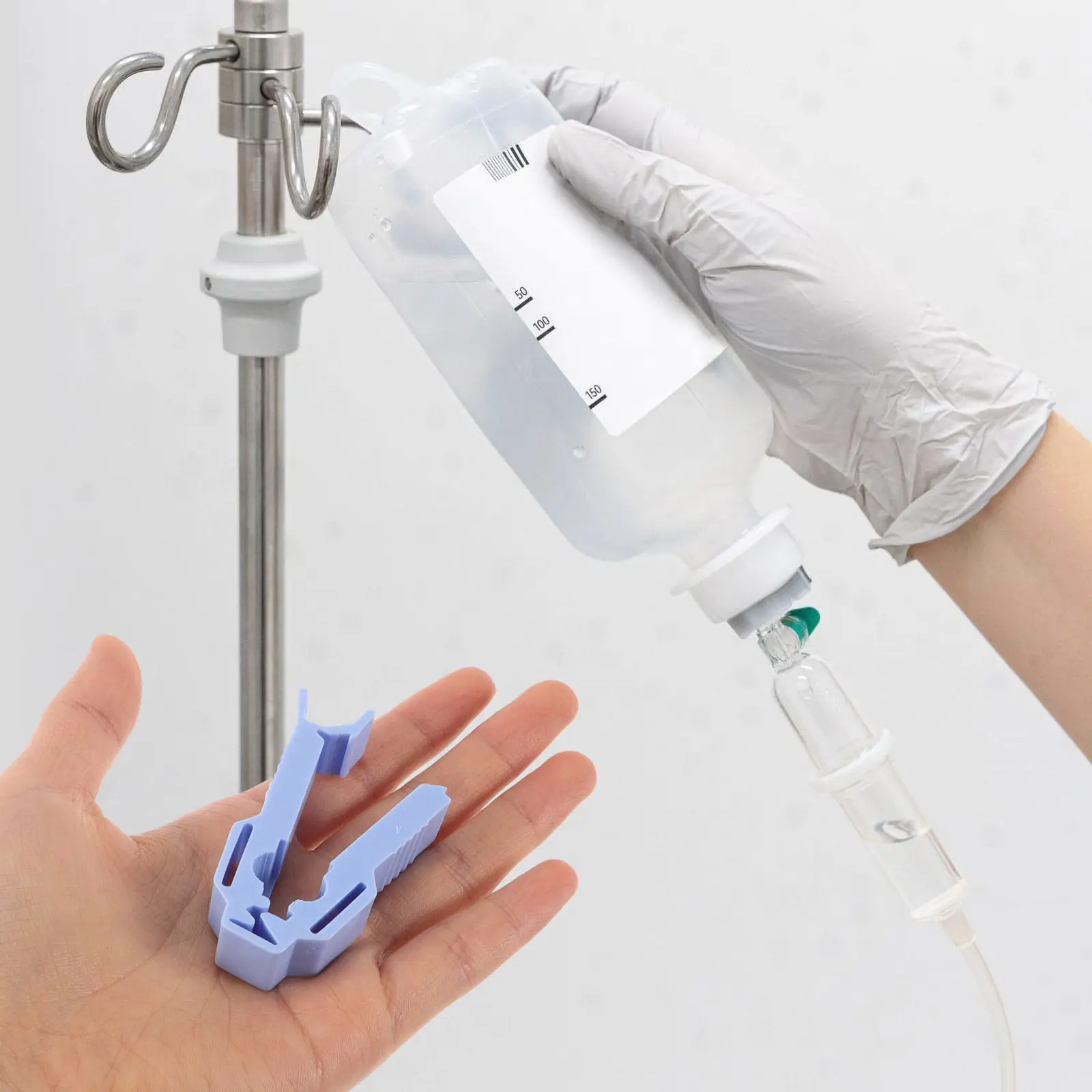 

3Pcs Abdominal Dialysis Tube Clamps Liquid Clips Secure Grip Medical Bag Clips Tubing Clamp Tools