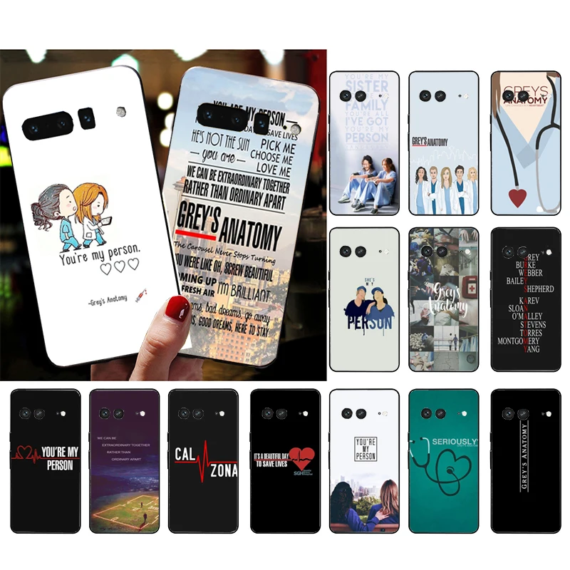 Capa de telefone para google pixel 10 9 pro xl 9a 8 7 6 pro pixel 8a 7a 6a pixel 8 7 6 5 tv americana greys anatomia