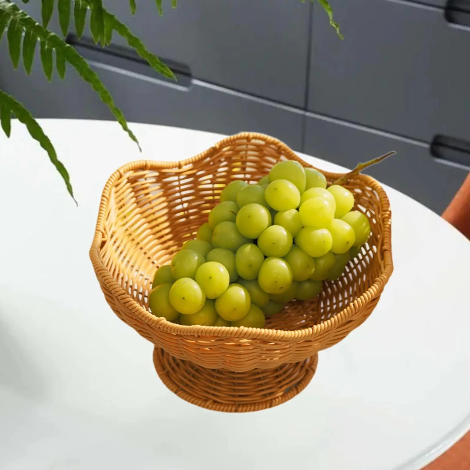 

Корзина с фруктами, многофункциональная декоративная корзина для закусок ручной работы для овощей, кухонная корзина для закусок с фруктами