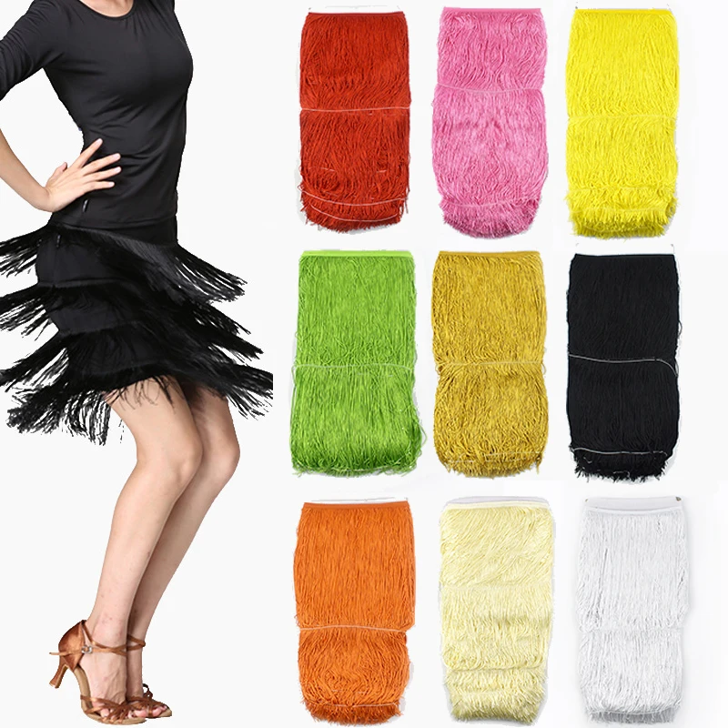 

2/5/10M 50cm Long Tassel Curtains Trimming Fringe Lace for Latin Dress Stage Clothes Decorative Tassels DIY Sewing Accessories