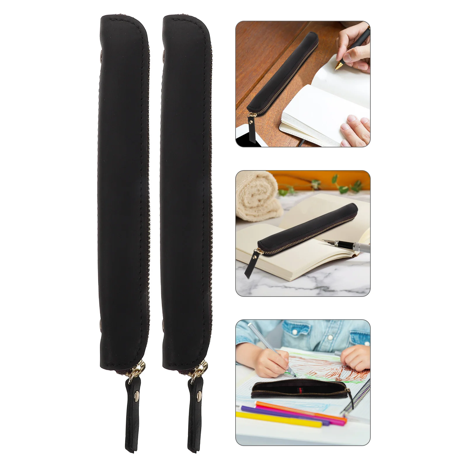 

2-шт ретро чехол для ручек держатель винтажная сумка-органайзер ручной работы одиночный маленький карандаш