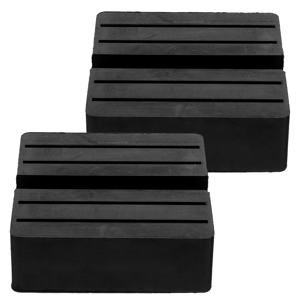 

2Pcs Rubber Jack Stand Pads Durable Wear-Resistant Slotted Automotive Jack Pad Non-Slip Support Protector for Vehicle Frame Rail