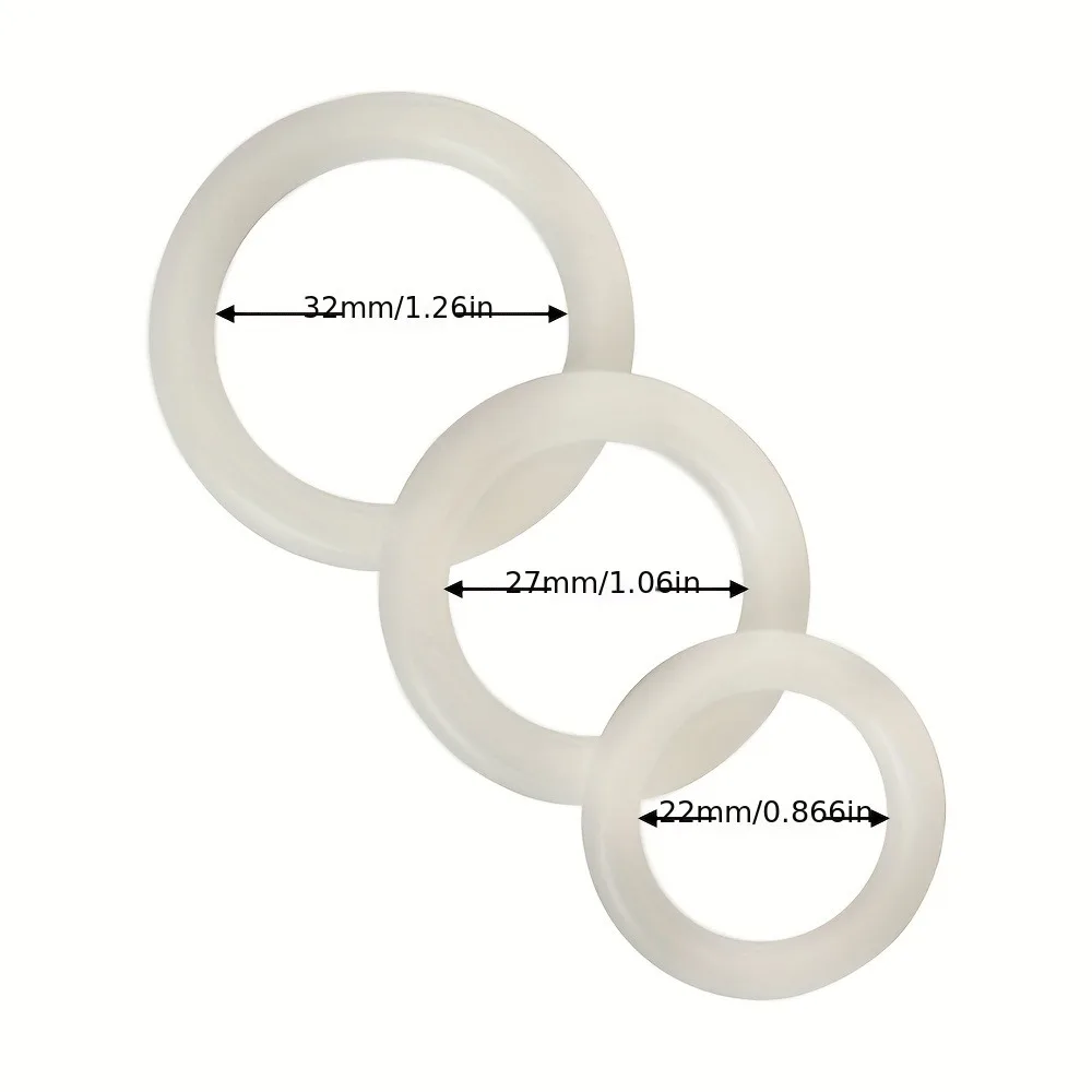 3PCS Silicone Penis Rings Set Delay Ejaculation Cock Ring Glow In Dark Male Stamina Enhancer Lock Sperm Sex Toys for Men Couples - Image 4