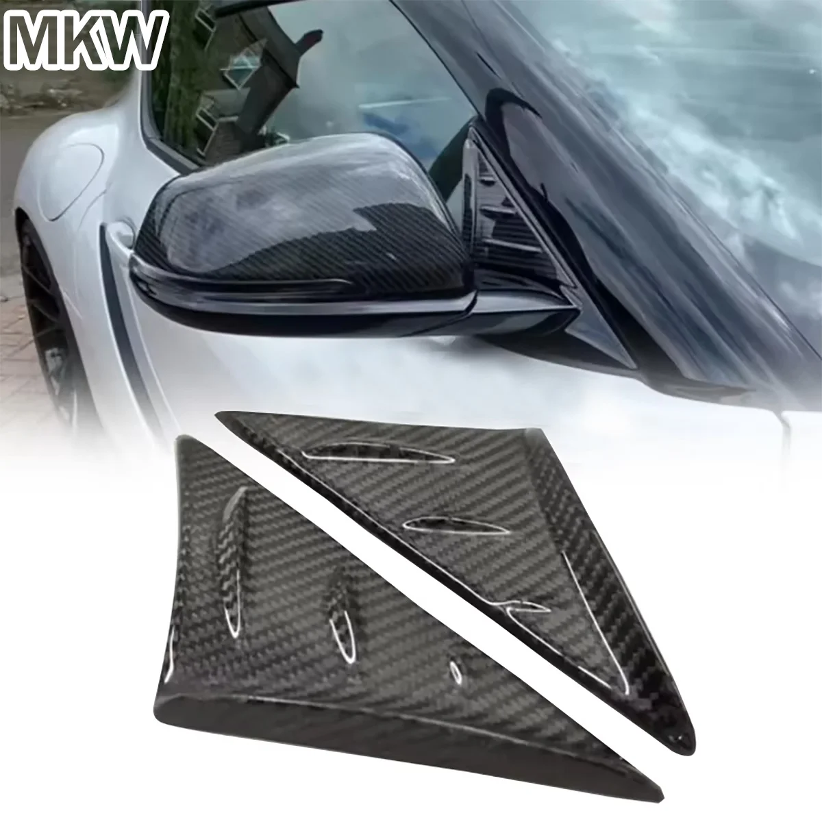 

For 2019-2022 Toyota Supra A90 A91 Real carbon fiber Front A-pillar decorative cover Car Interior modification accessories