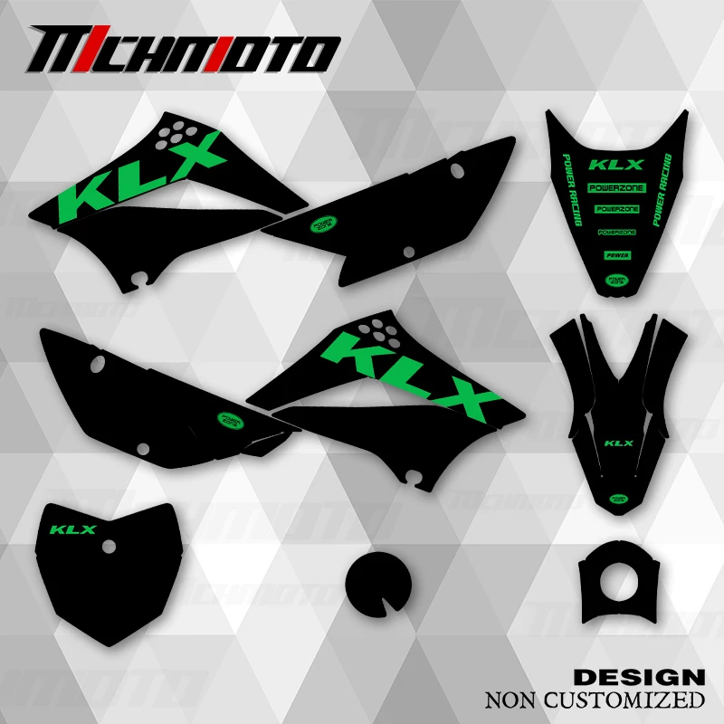 

MCHMFG New Style Graphics Decals Stickers Kits For KAWASAKI KLX110 2010 2011 2012 2013 2014 2015 2016 2017 2018 2019 2020